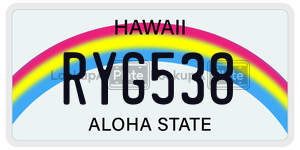 RYG538  license plate in HI