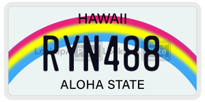 RYN488  license plate in HI