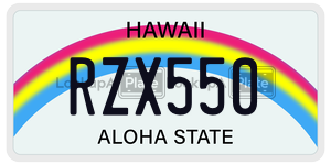 RZX550  license plate in HI