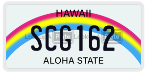 SCG162  license plate in HI
