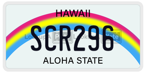 SCR296  license plate in HI