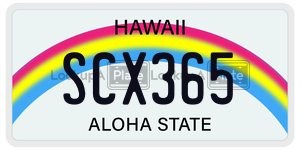 SCX365  license plate in HI