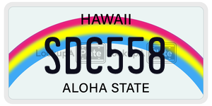 SDC558  license plate in HI