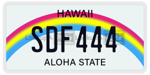 SDF444  license plate in HI