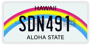 SDN491  license plate in HI