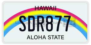 SDR877  license plate in HI