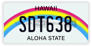 SDT638 license plate in Hawaii
