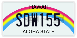 SDW155  license plate in HI