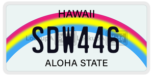 SDW446  license plate in HI