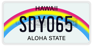 SDY065  license plate in HI
