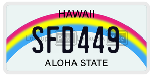 SFD449  license plate in HI