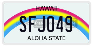 SFJ049  license plate in HI
