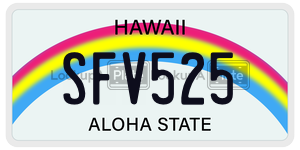 SFV525  license plate in HI