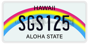 SGS125  license plate in HI