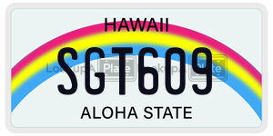 SGT609  license plate in HI