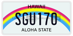 SGU170  license plate in HI