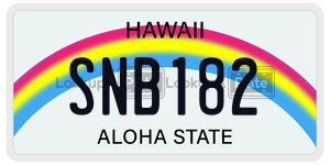 SNB182  license plate in HI