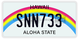 SNN733  license plate in HI