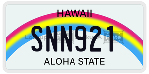 SNN921  license plate in HI