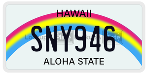 SNY946  license plate in HI