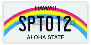 SPT012  license plate in HI