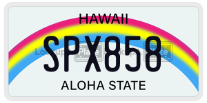 SPX858  license plate in HI
