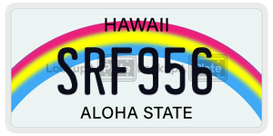 SRF956  license plate in HI
