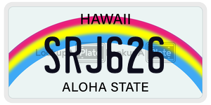 SRJ626  license plate in HI