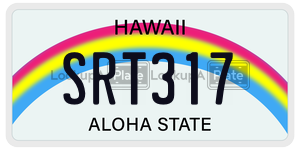 SRT317  license plate in HI