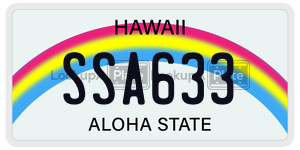 SSA633 license plate in Hawaii