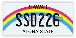 SSD226 license plate in Hawaii