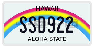 SSD922  license plate in HI
