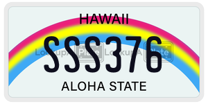 SSS376  license plate in HI