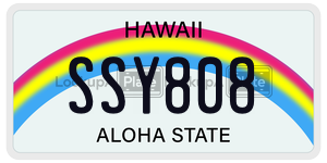 SSY808  license plate in HI