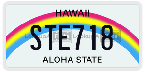 STE718  license plate in HI
