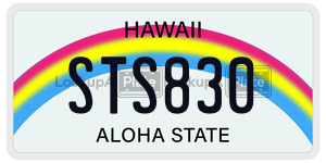 STS830  license plate in HI