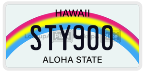 STY900  license plate in HI
