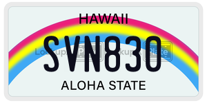 SVN830  license plate in HI