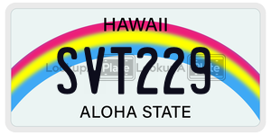 SVT229  license plate in HI