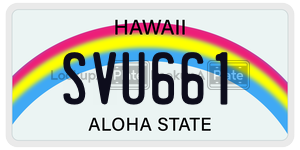 SVU661  license plate in HI