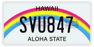 SVU847  license plate in HI
