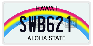 SWB621  license plate in HI