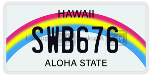 SWB676  license plate in HI