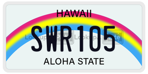 SWR105  license plate in HI