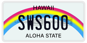 SWS600  license plate in HI