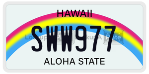 SWW977  license plate in HI