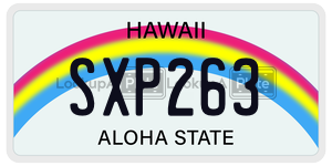 SXP263  license plate in HI
