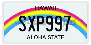 SXP997  license plate in HI