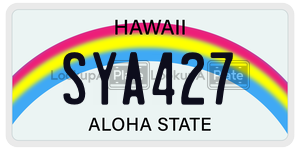 SYA427  license plate in HI