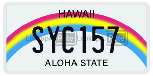SYC157 license plate in Hawaii
